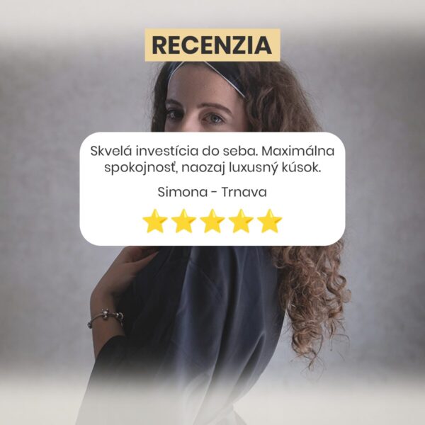 Monique luxusný hodvábny župan - čierny ónyx