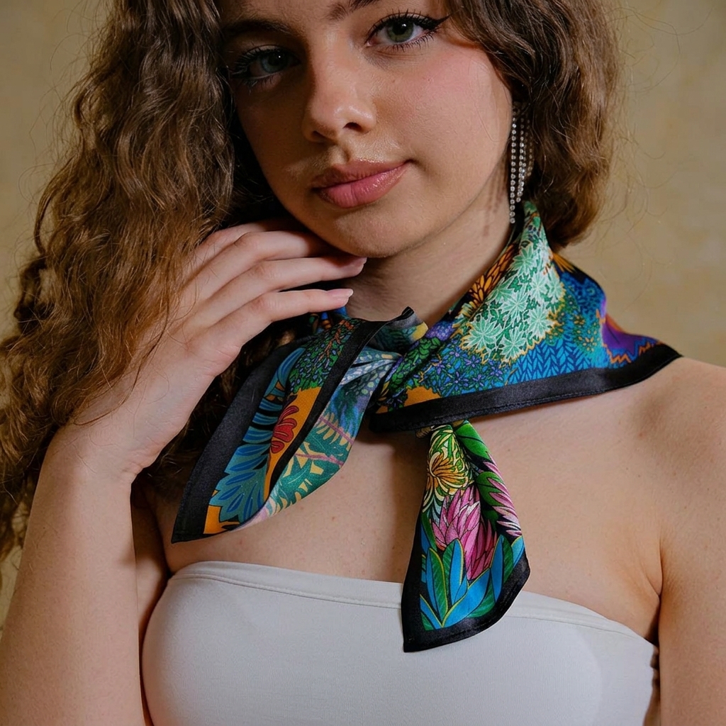 Hodvábna šatka - Rainforest Jewel (53x53cm) Hodvábna šatka - Rainforest Jewel (53x53cm)