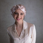 Luna hodvábny turban so zaväzovaním - ružové zlato