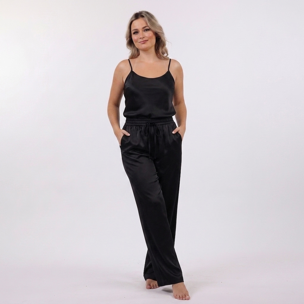 Luxusné hodvábne nohavice - čierne (S,M,L,XL,XXL) Luxusné hodvábne nohavice - čierne (S,M,L,XL,XXL)