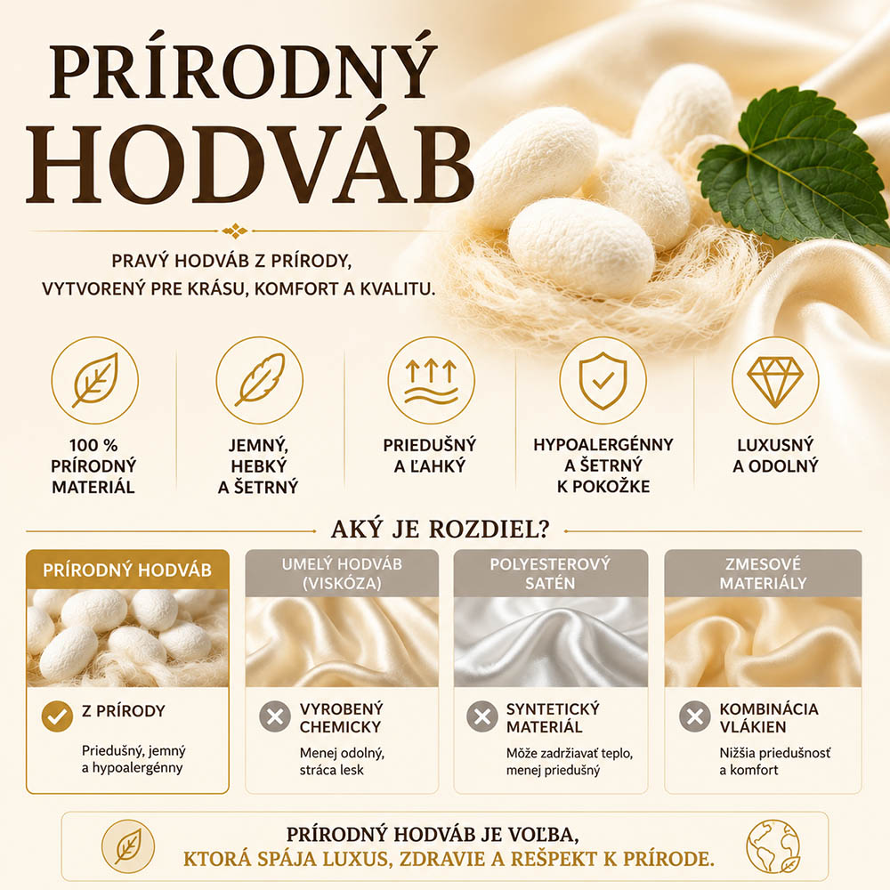 Prírodný hodváb a zámotky priadky morušovej