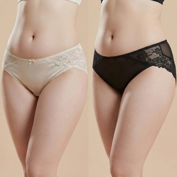 Detail materiálu pre luxusné dámske nohavičky LoveSilk z pravého hodvábu. Jemnosť, ktorú si tvoja pokožka zaslúži každý deň.
